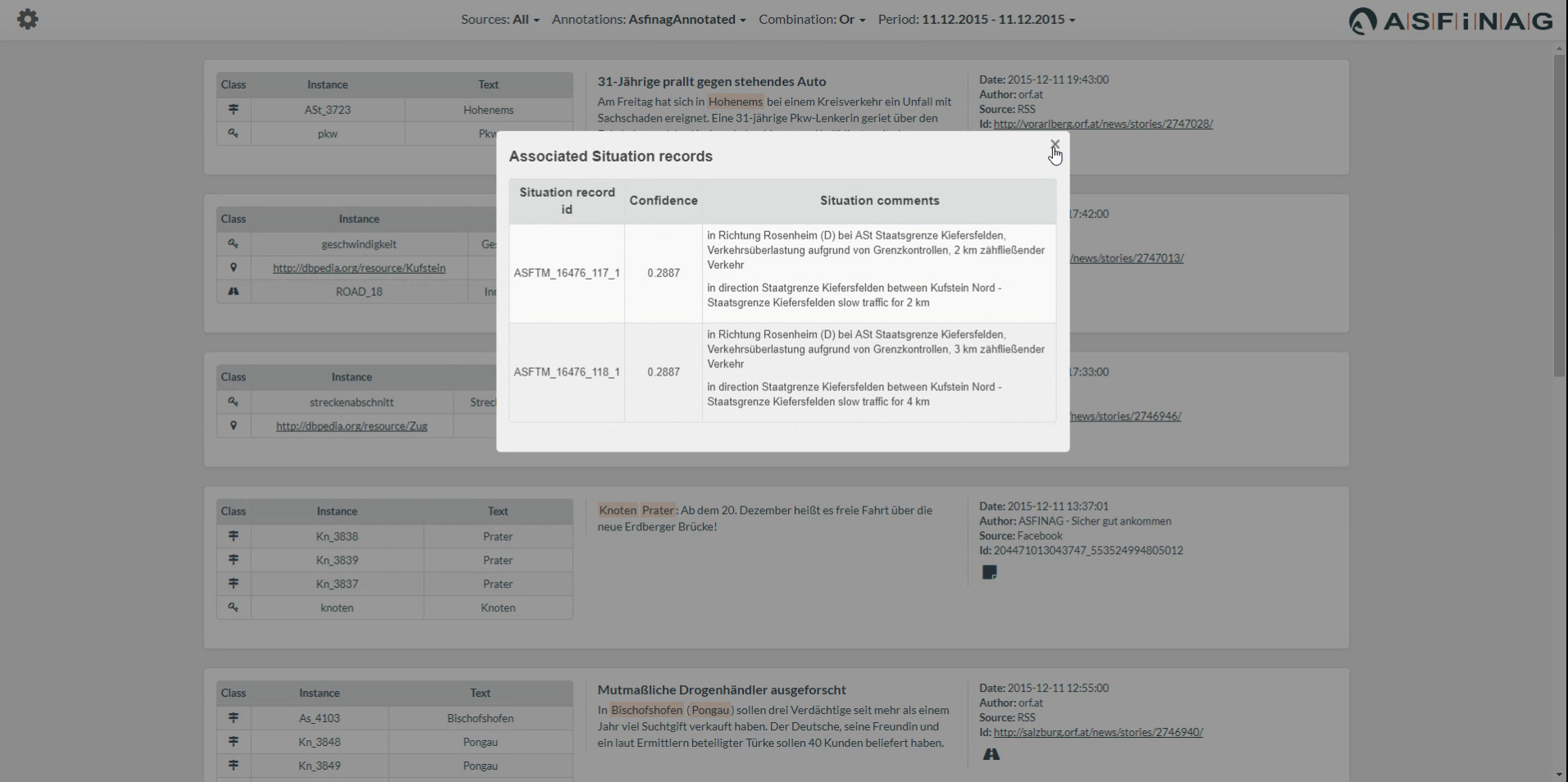 ASFINAG Drivers Dashboard