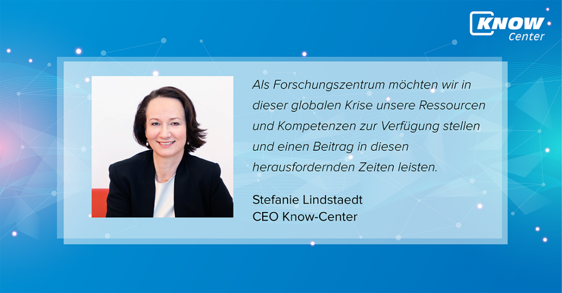 Know-Center unterstützt aktiv die Abfederung der Corona-Krise