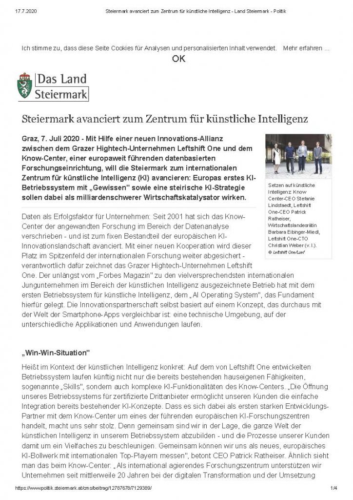 2020-07-07_Steiermark avanciert zum Zentrum für künstliche Intelligenz - Land Steiermark - Politik_Seite_1