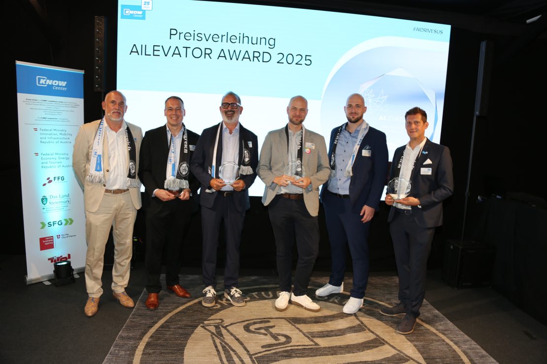 vlnr Oliver Bernecker, Tobias Wagner, Gerald Pitschek, Robert Seyfriedsberger, Martin Böhm, Jakob Logar (c) Know Center-Mario Wurz