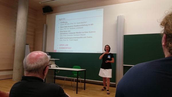 Prof. Stefanie Lindstaedt at the opening of the new Institute of Interactive Systems and Data Science (ISDS) - Photo by Elisabeth Lex, https://twitter.com/elisab79 